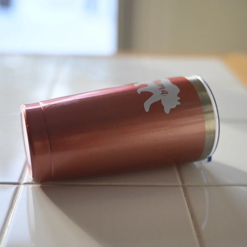 Mama Bear Rose Gold/Pink Insulated Tumbler - Mothers Day Coffee Cup - Picture 5 of 6